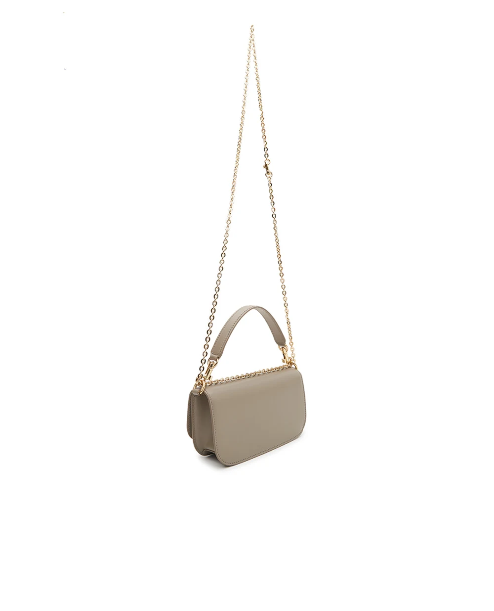 Сумка крос-боди 3.5 из кожи Dolce&Gabbana BB7603-AW576, серый цвет • Купить в интернет-магазине Kameron