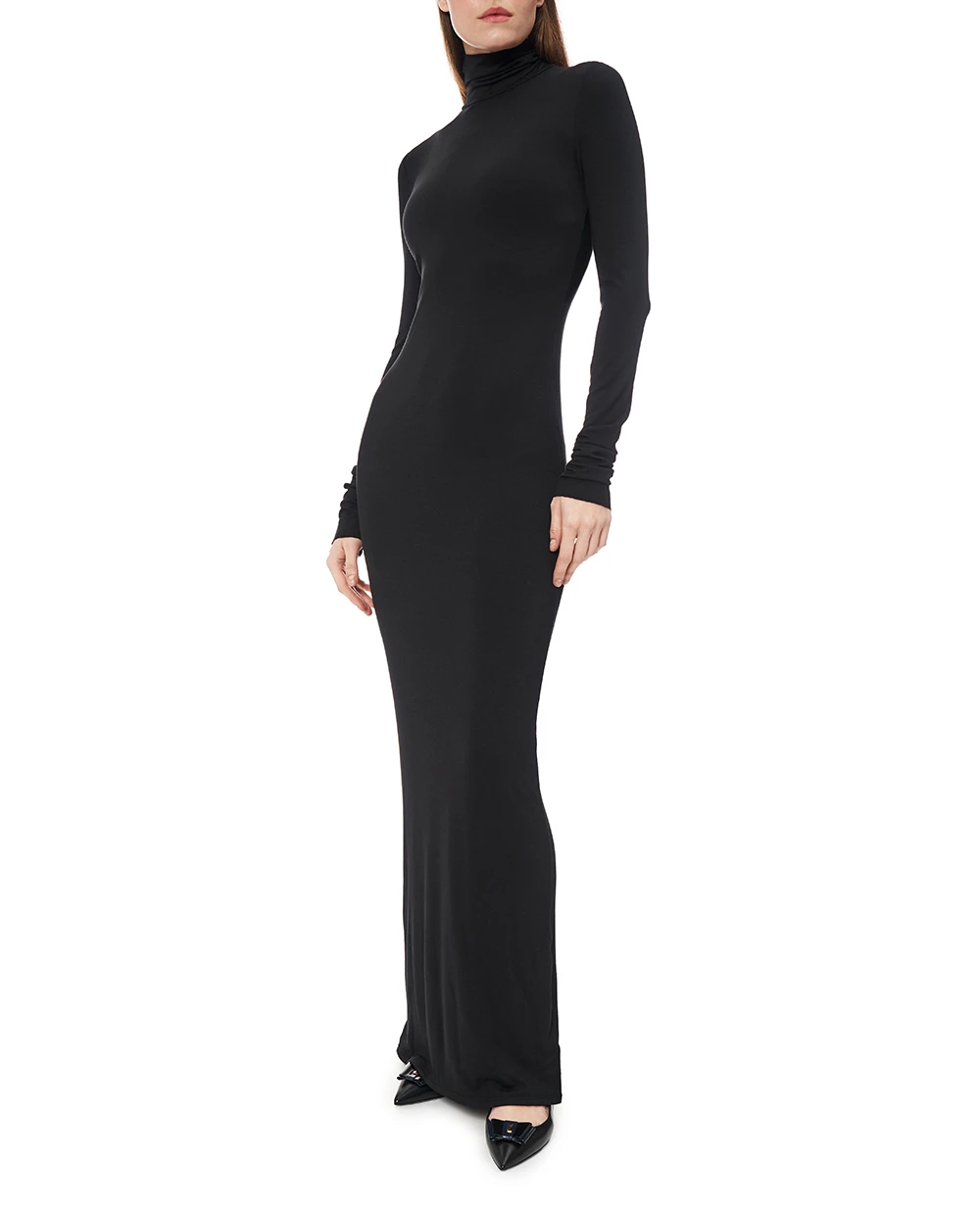 Сукня максі з високим коміром Eterne CB455-13, чорний колір • Купити в інтернет-магазині Kameron