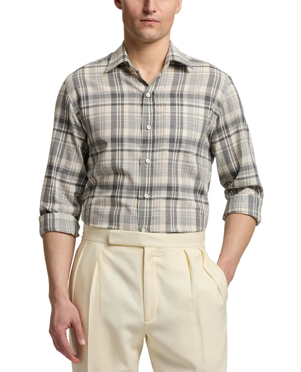 Рубашка Ralph Lauren Purple Label 790977169002, серый цвет • Купить в интернет-магазине Kameron