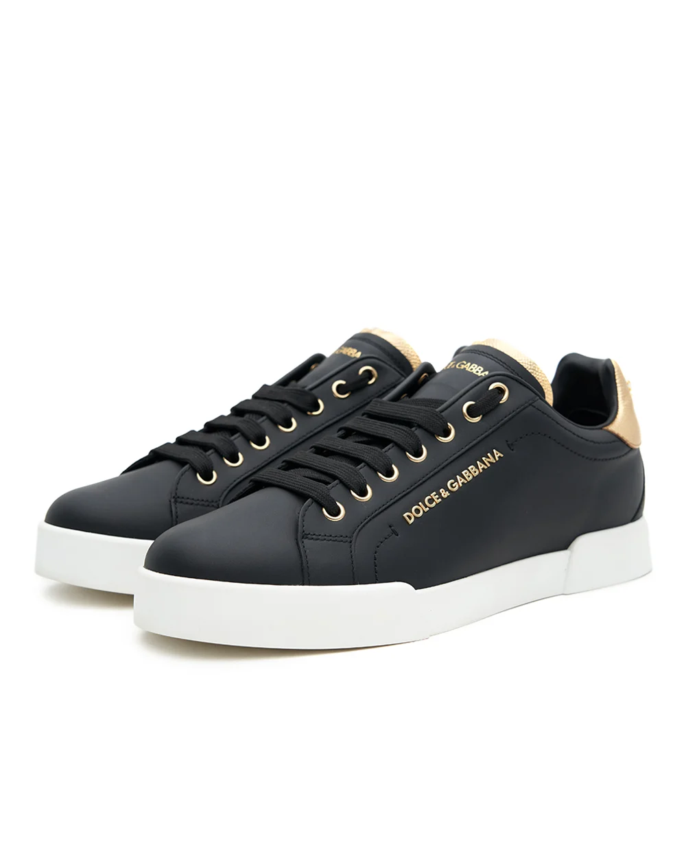 Сникеры Portofino из кожи Dolce&Gabbana CK2329-AN298, черный цвет • Купить в интернет-магазине Kameron