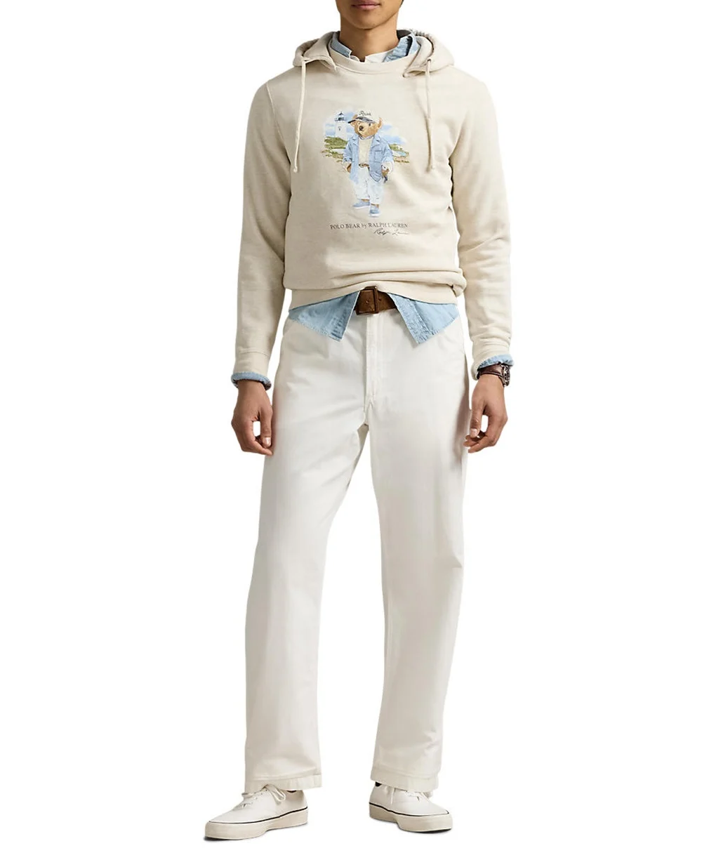 Худи Polo Ralph Lauren 710966739001, молочный цвет • Купить в интернет-магазине Kameron