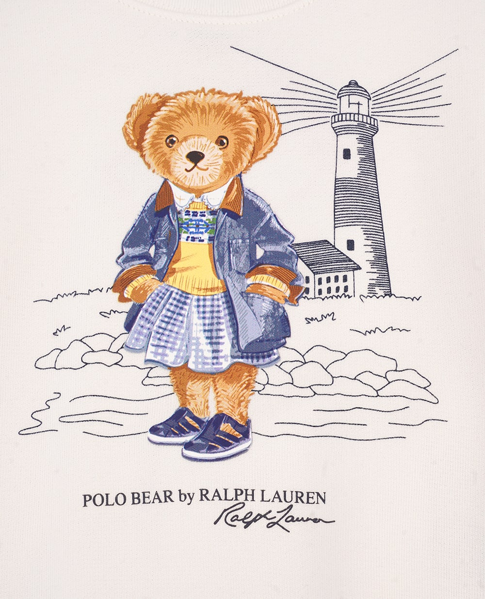 Детский свитшот Polo Bear Polo Ralph Lauren Kids 313965156001, молочный цвет • Купить в интернет-магазине Kameron