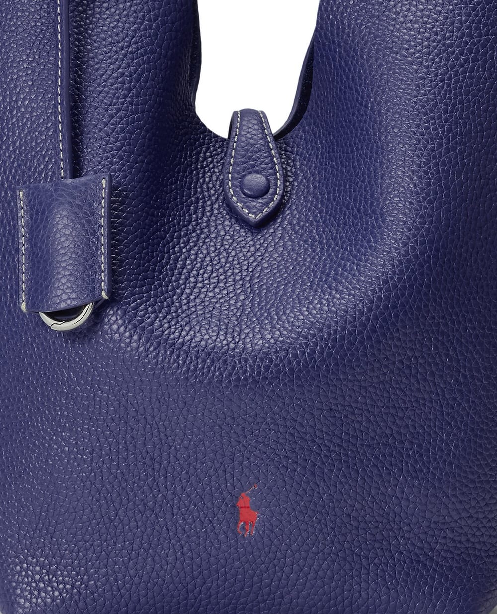 Сумка-тоут Polo Play з телячої шкіри Polo Ralph Lauren 428938031011, синій колір • Купити в інтернет-магазині Kameron
