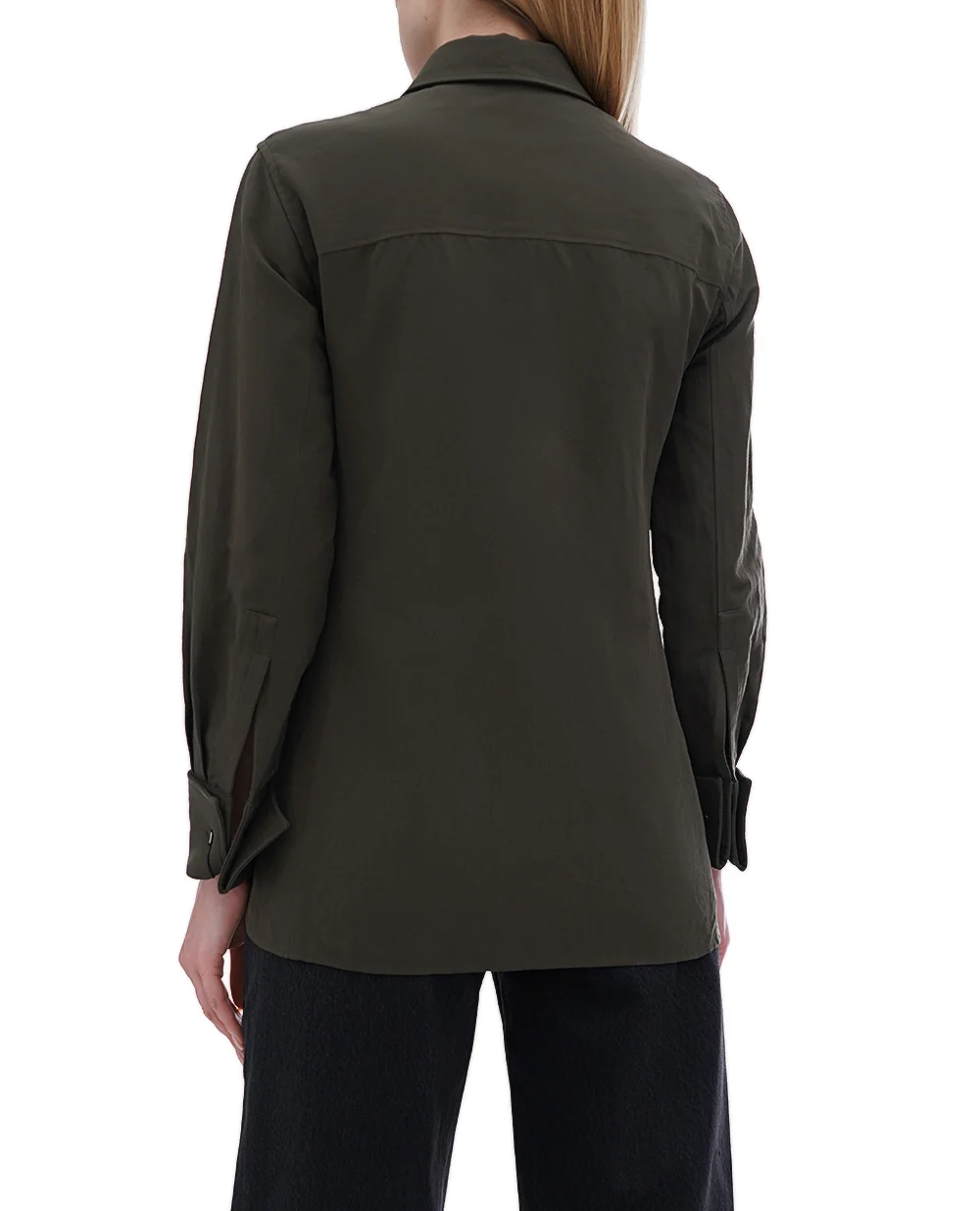 Сорочка Saint Laurent 823673-Y3D50, темно-зелений колір • Купити в інтернет-магазині Kameron