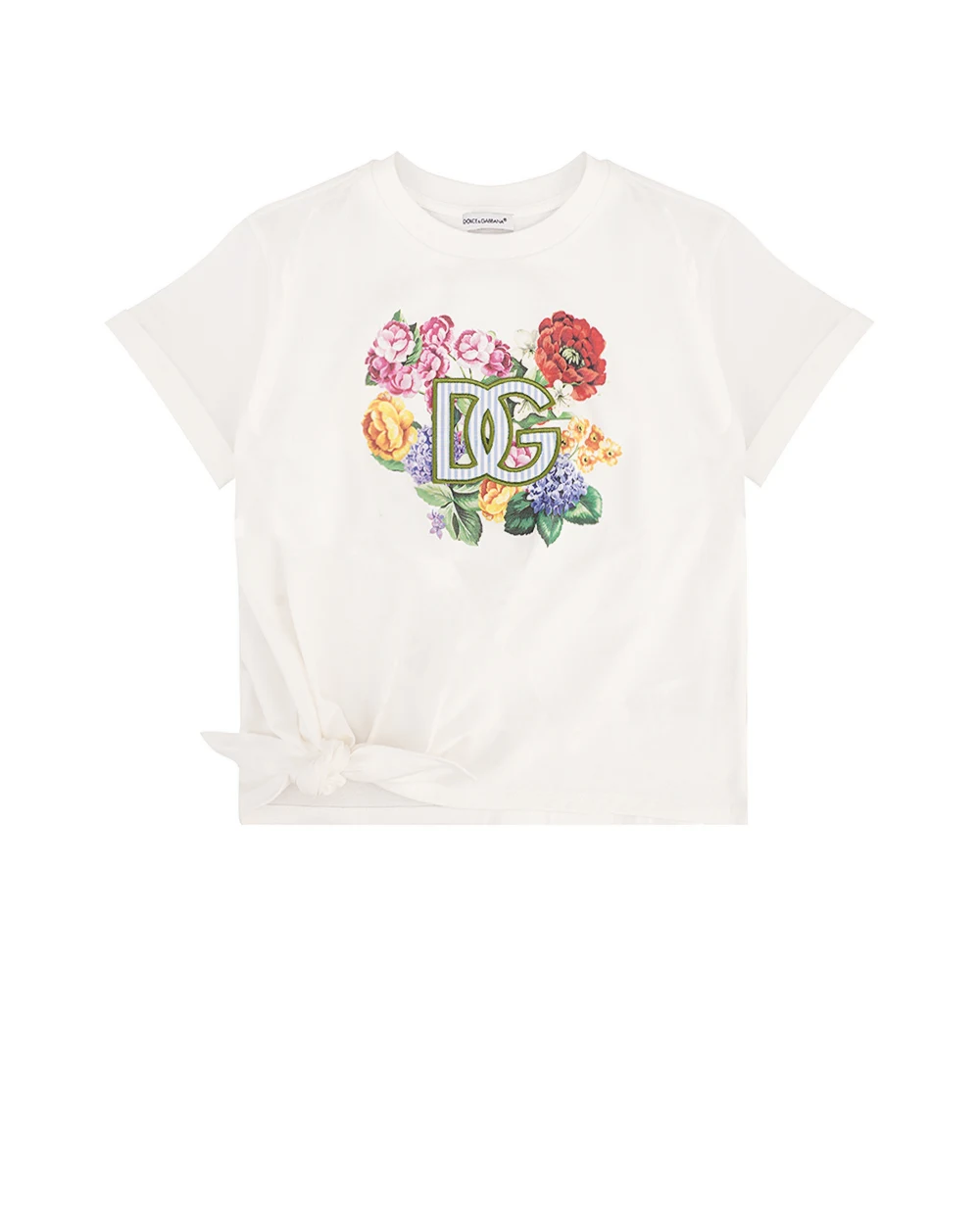 Детская футболка Dolce&Gabbana Kids L5JTOZ-G7O2A-B, белый цвет • Купить в интернет-магазине Kameron