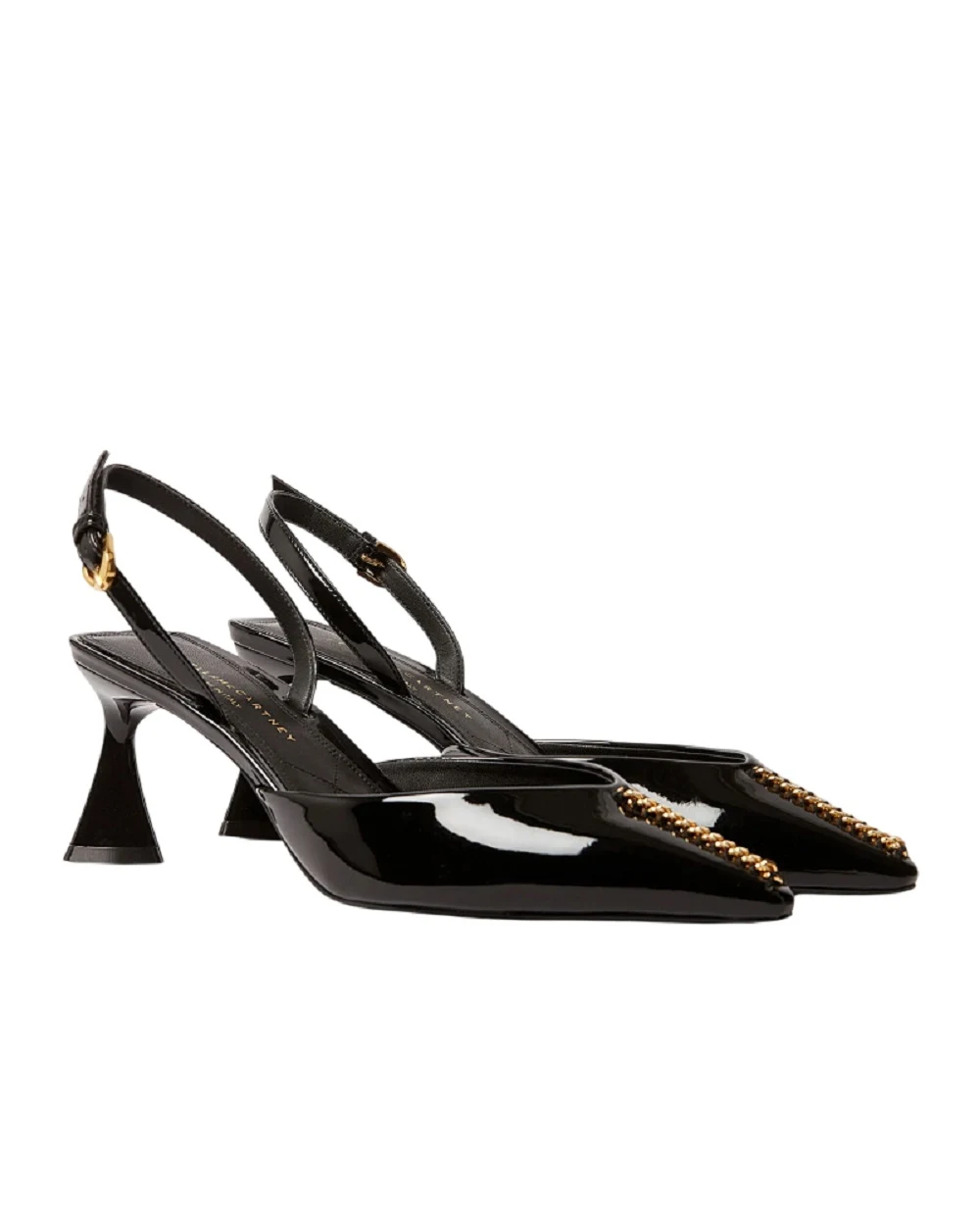 Туфли-слингбэки Elsa лакированные Stella McCartney 810604AP0AP0, черный цвет • Купить в интернет-магазине Kameron