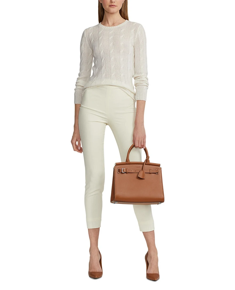 Кашемировый пуловер Ralph Lauren Collection 290963054004, кремовый цвет • Купить в интернет-магазине Kameron