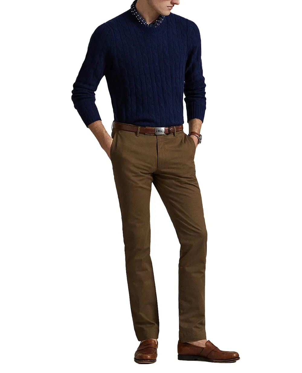 Брюки чиносы Polo Ralph Lauren 710856719013, коричневый цвет • Купить в интернет-магазине Kameron