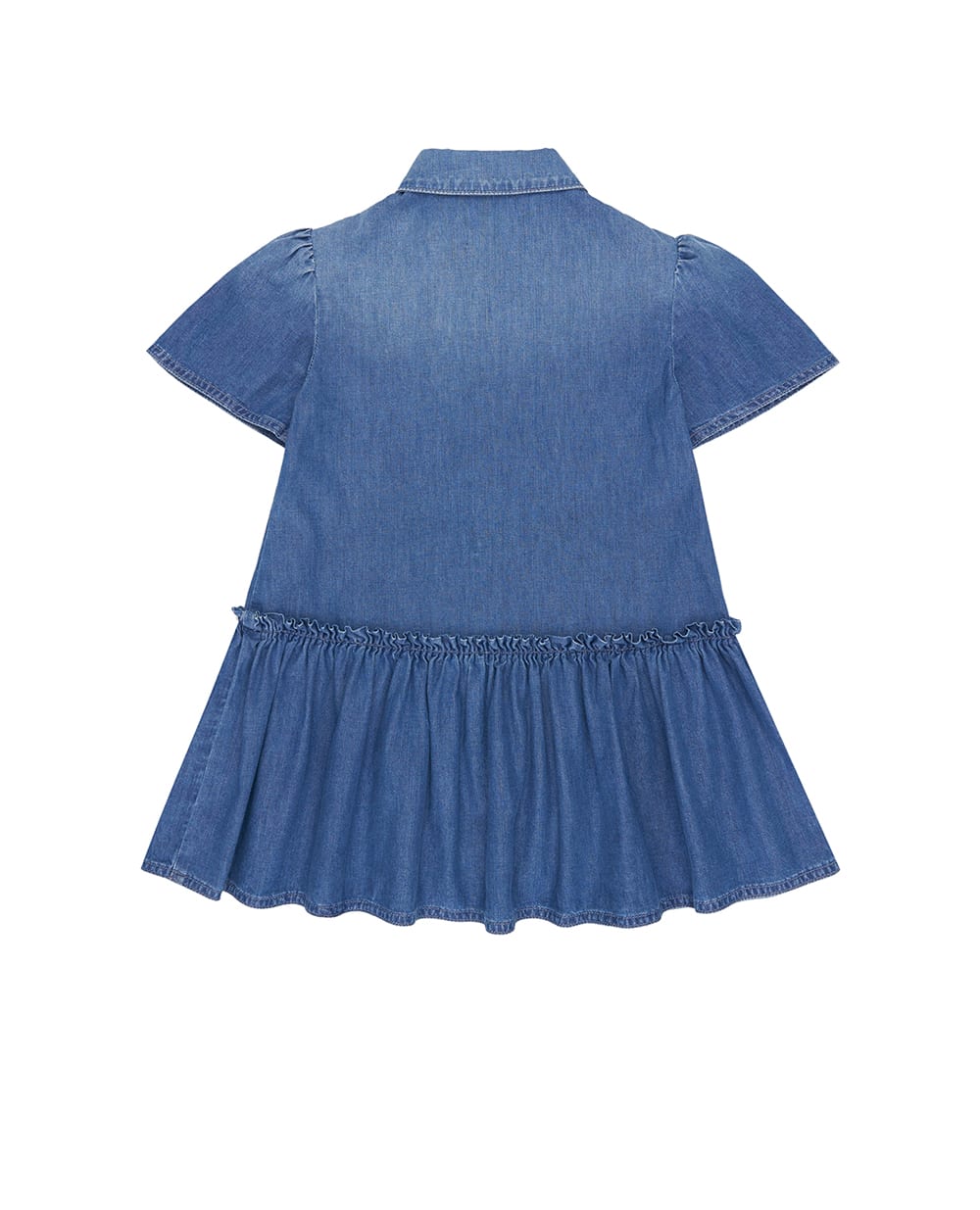 Дитяча джинсова сукня з вишивкою логотипу Dolce&Gabbana Kids L54DO6-LDD55-S, синій колір • Купити в інтернет-магазині Kameron