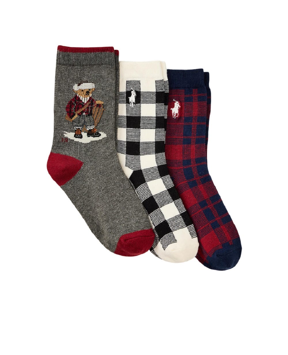 Детские носки Polo Bear (3 пары) Polo Ralph Lauren Kids 442P03158001, разноцветный цвет • Купить в интернет-магазине Kameron