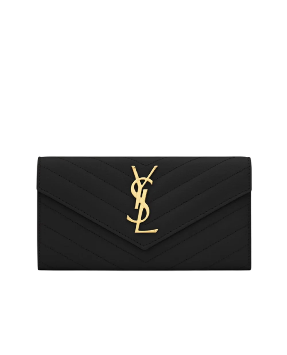 Шкіряний гаманець Monogram Saint Laurent 372264-BOW01, чорний колір • Купити в інтернет-магазині Kameron
