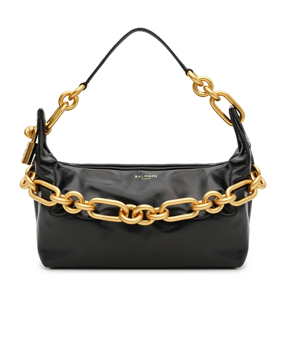 Средняя сумка Sync из телячьей кожи Balmain FN0BS002LMTE, черный цвет • Купить в интернет-магазине Kameron