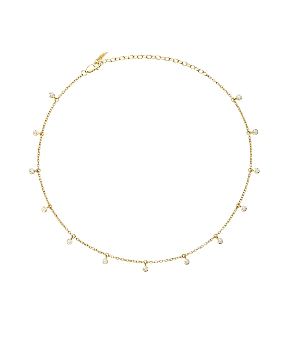 Намисто-чокер з підвісками з кристалів Missoma CM-G-NC1-CZ, золотий колір • Купити в інтернет-магазині Kameron