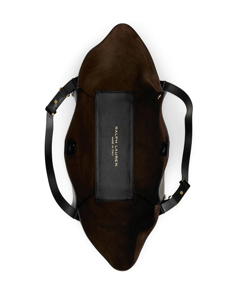 Cумка-тоут из кожи Ralph Lauren Collection 435954805003, черный цвет • Купить в интернет-магазине Kameron