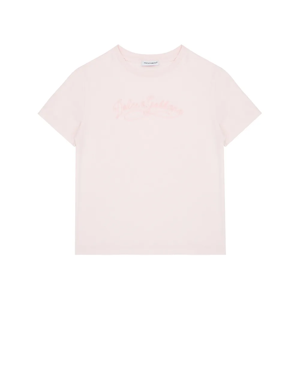 Дитяча футболка з вишивкою Dolce&Gabbana Kids L5JTNK-G7PYF-B, рожевий колір • Купити в інтернет-магазині Kameron