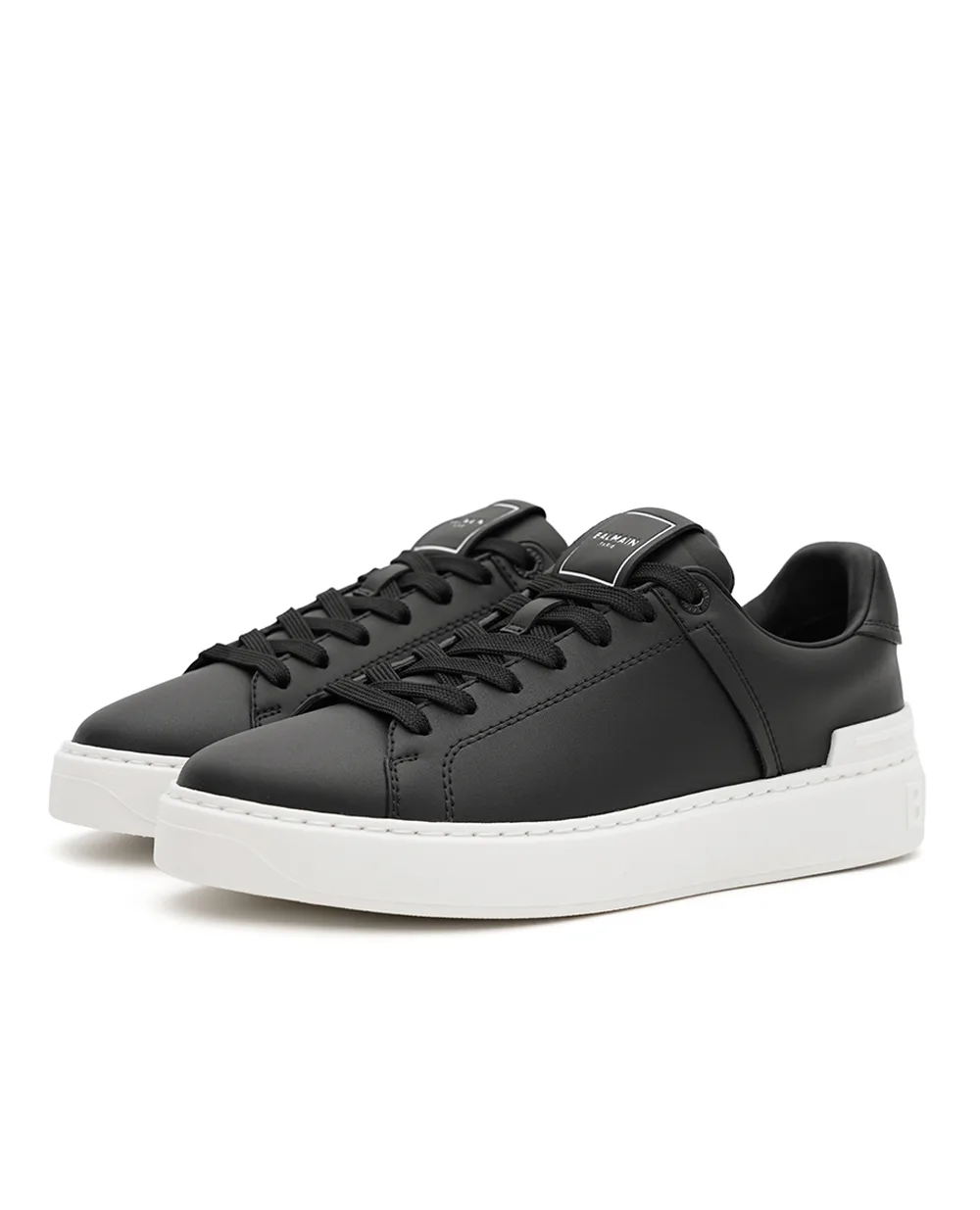 Кроссовки B-Court из телячьей кожи Balmain GN1VI690LVTR, черный цвет • Купить в интернет-магазине Kameron