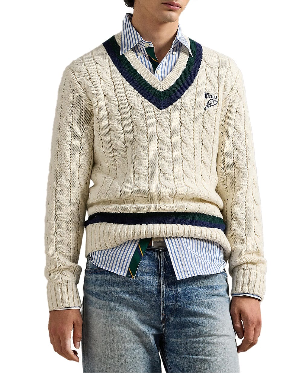 Пуловер із кашеміру Polo Ralph Lauren 710970656001, кремовий колір • Купити в інтернет-магазині Kameron