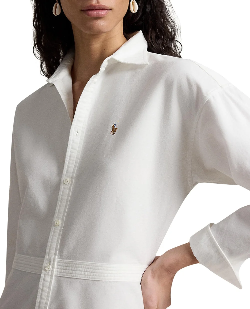 Сукня-сорочка Оксфорд Polo Ralph Lauren 211B22755002, білий колір • Купити в інтернет-магазині Kameron