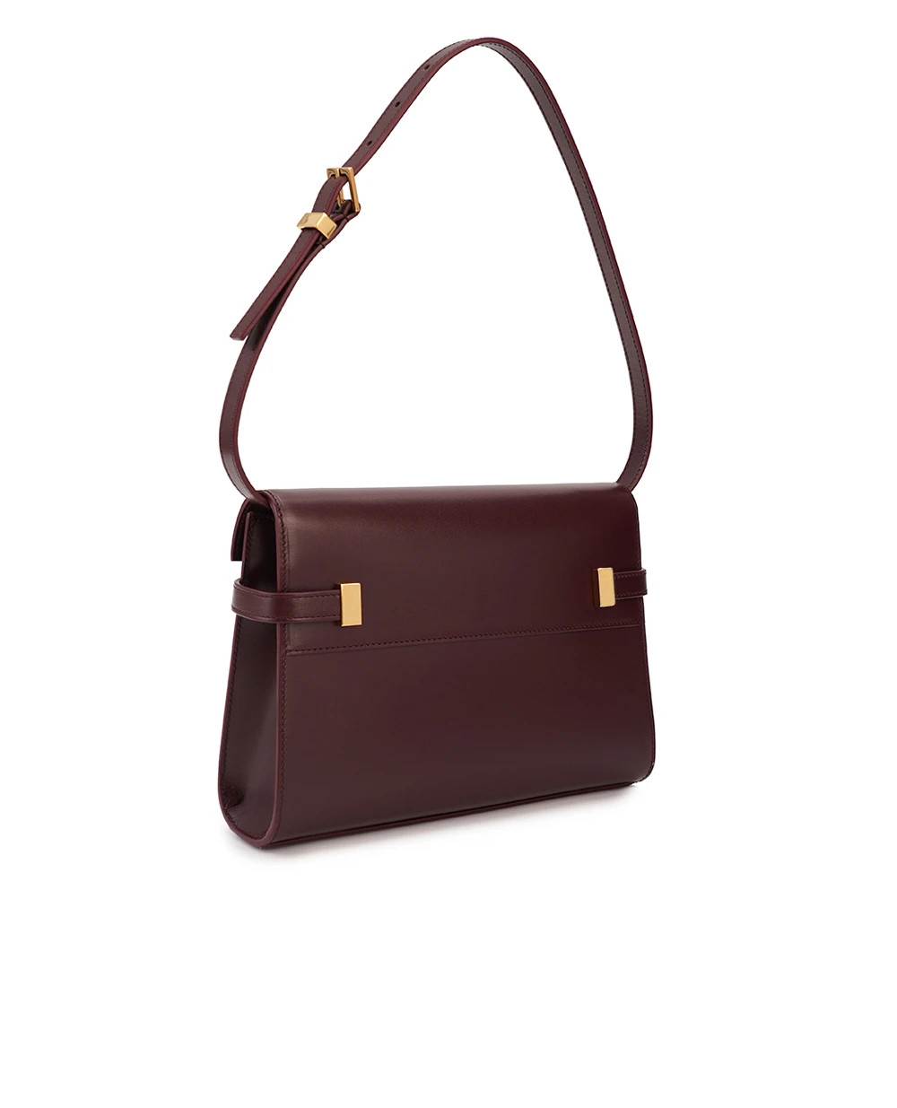 Шкіряна сумка Manhattan Small Saint Laurent 675626-0SX0W, бордовий колір • Купити в інтернет-магазині Kameron