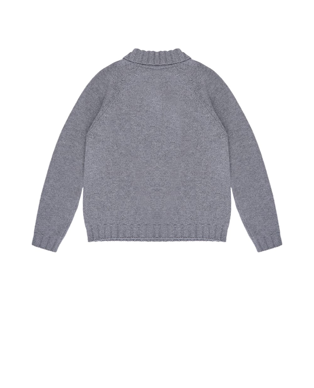 Детское поло из шерсти и кашемира Dolce&Gabbana Kids L4KWI0-JGMBA-B, серый цвет • Купить в интернет-магазине Kameron