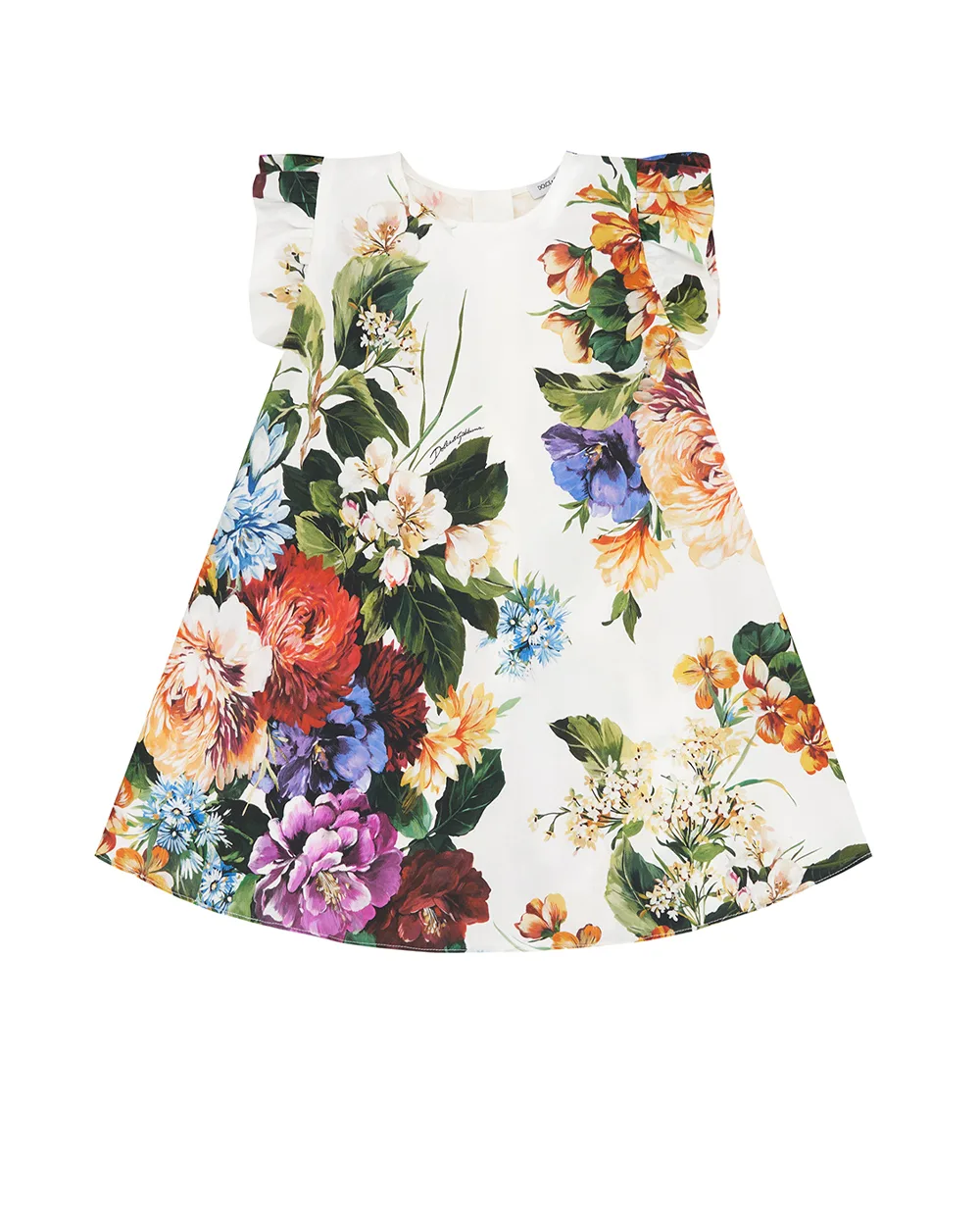 Детское платье Dolce&Gabbana Kids L53DW2-HS5TV-S, белый цвет • Купить в интернет-магазине Kameron