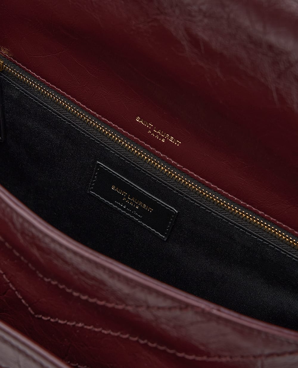 Сумка NIKI Medium из телячьей кожи Saint Laurent 633184-0EN07, бордовый цвет • Купить в интернет-магазине Kameron