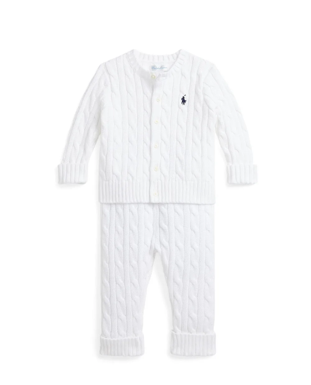 Дитячий костюм (кардигана, брюк) Polo Ralph Lauren Kids 320966889004, білий колір • Купити в інтернет-магазині Kameron