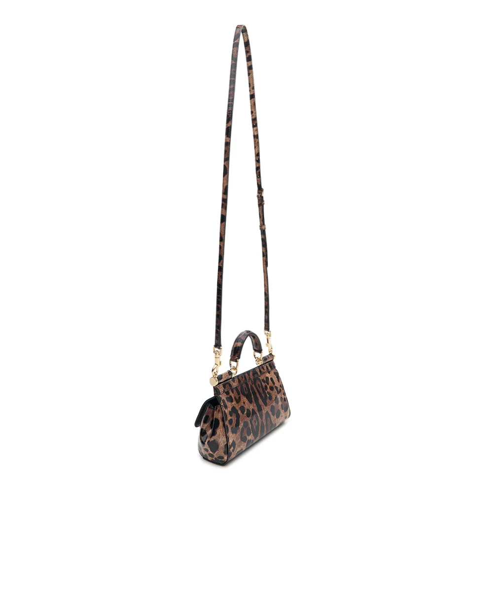 Сумка Sicily Small из кожи Dolce&Gabbana BB7116-BM568, коричневый цвет • Купить в интернет-магазине Kameron