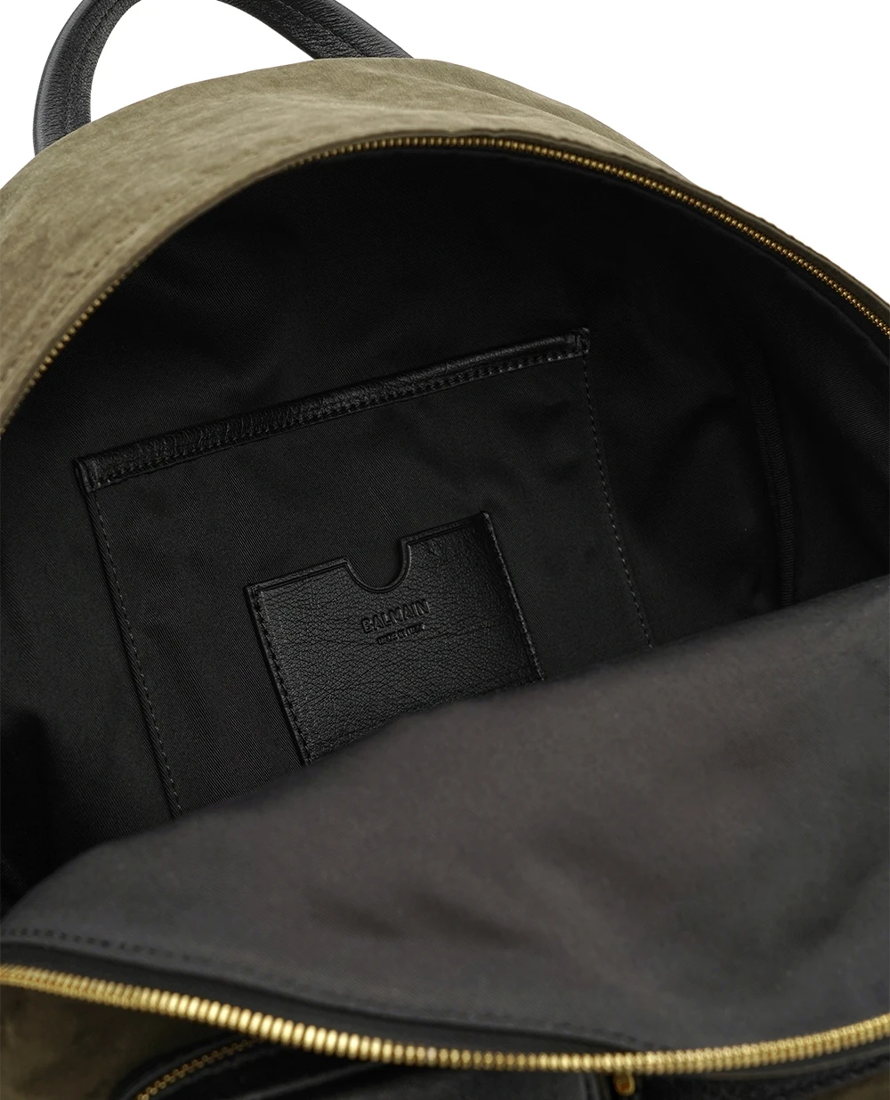 Рюкзак Pulse з телячої шкіри та нейлону Balmain GM1GE276TNRO, хакі колір • Купити в інтернет-магазині Kameron