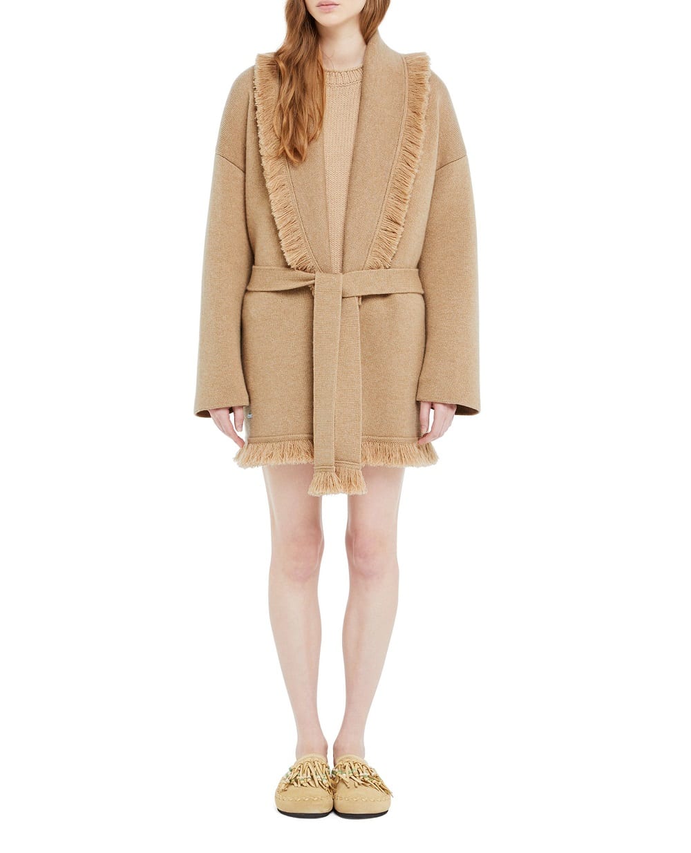 Кардиган Alanui Finest из кашемира и хлопка Alanui LWHB064R26KNI0086100, бежевый цвет • Купить в интернет-магазине Kameron