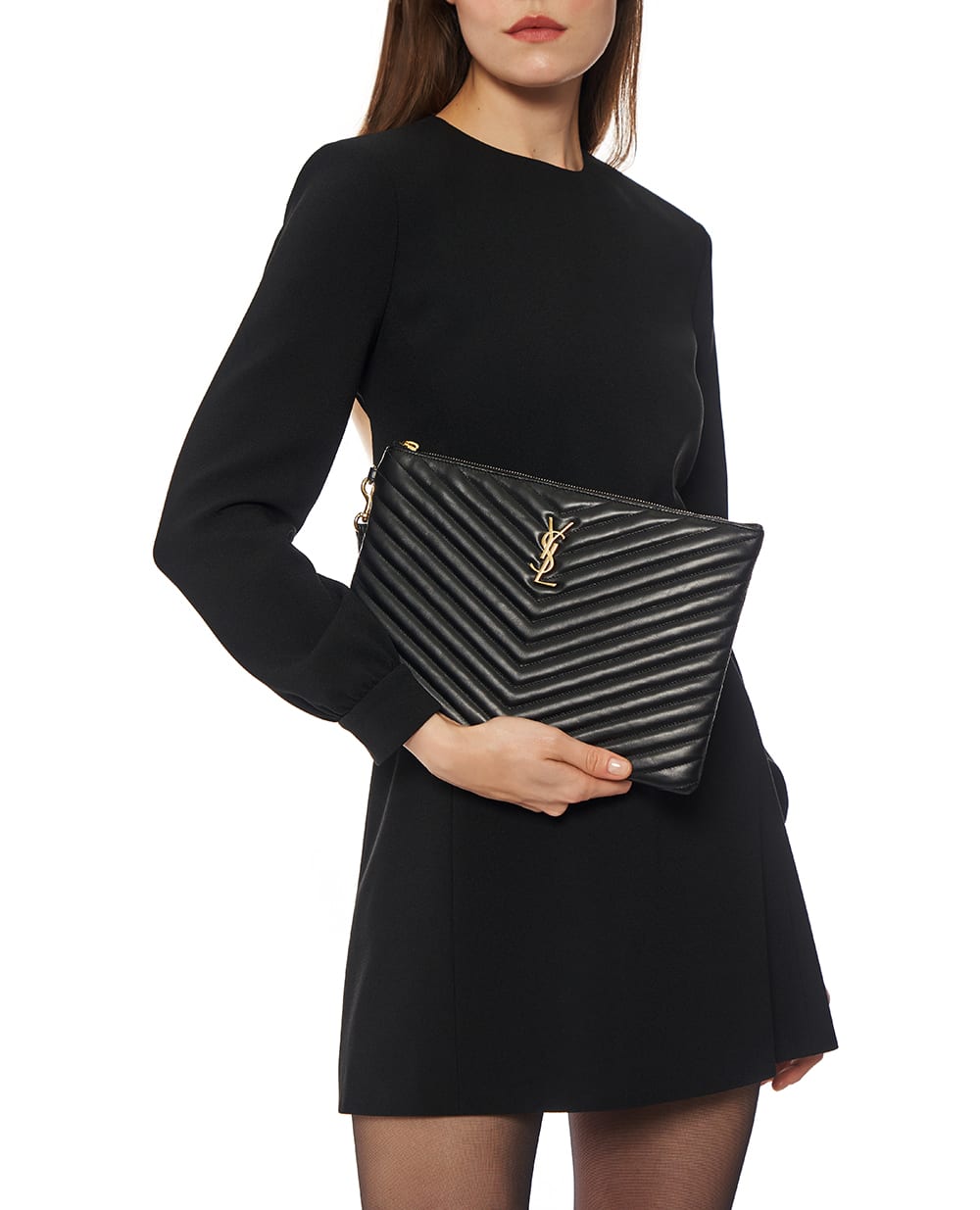 Кожаный чехол для планшета Saint Laurent 559193-CWU01, черный цвет • Купить в интернет-магазине Kameron