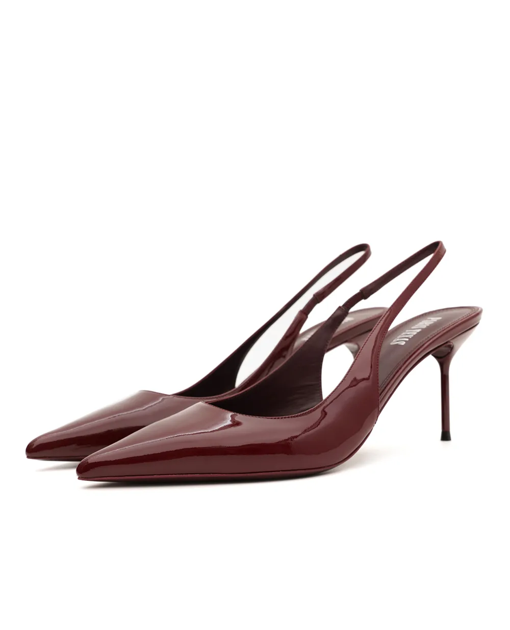 Туфлі-слінгбеки Lidia з лакованої шкіри Paris Texas PX1635-XVN01, бордовий колір • Купити в інтернет-магазині Kameron