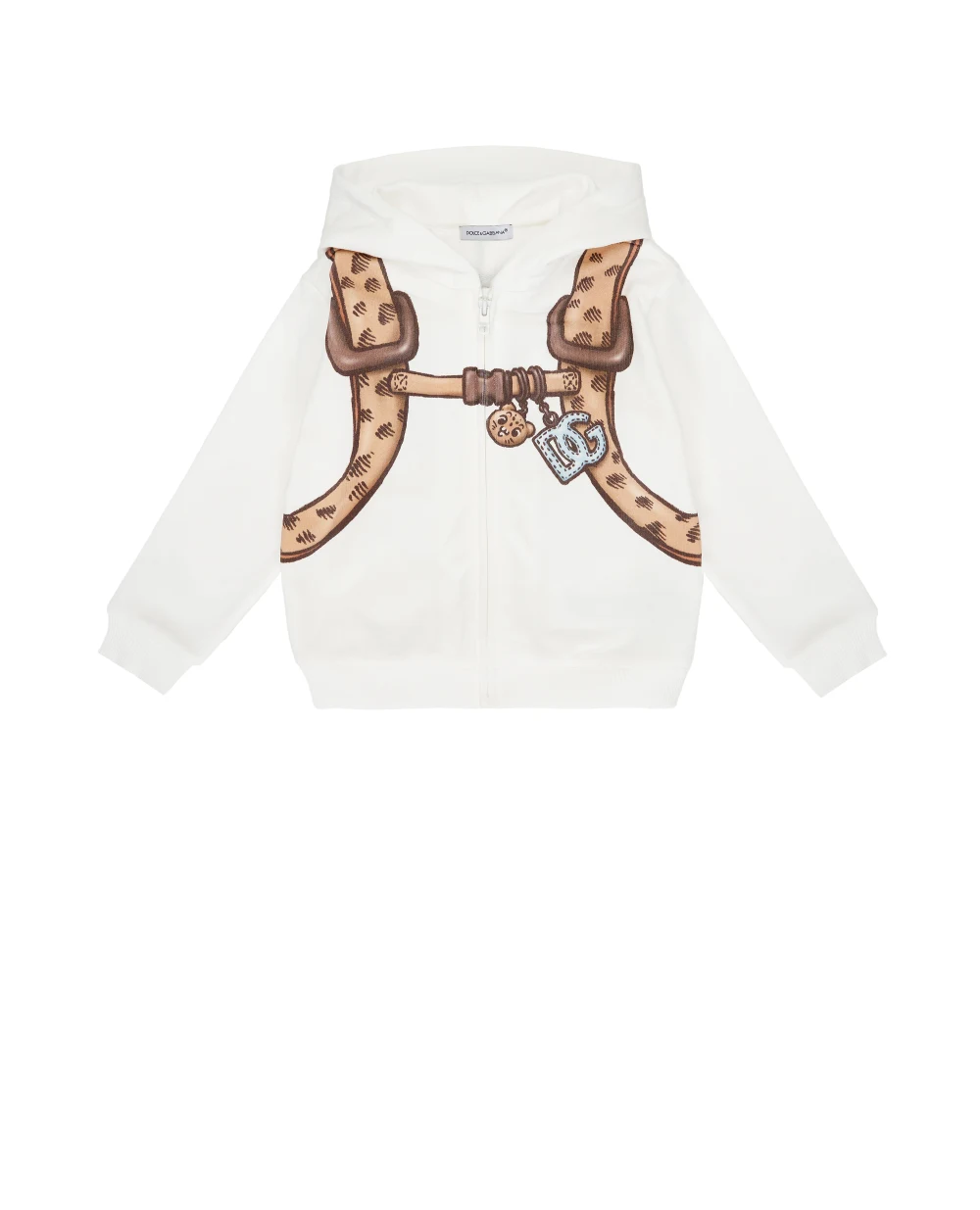 Детская толстовка Dolce&Gabbana Kids L1JWIT-G7PJC, белый цвет • Купить в интернет-магазине Kameron