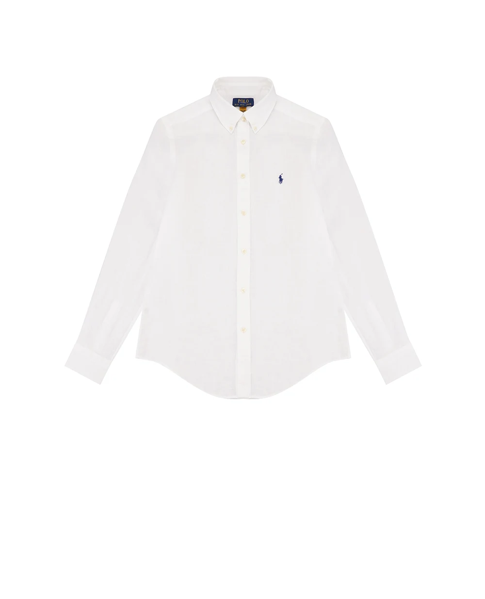 Детская льняная рубашка Polo Ralph Lauren Kids 323967600003, белый цвет • Купить в интернет-магазине Kameron