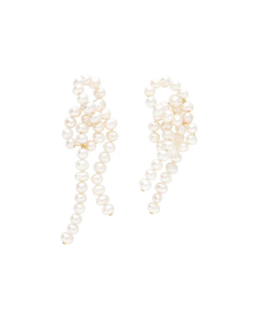 Сережки з перлів та переробленого золота з позолотою Completedworks P139, золотий колір • Купити в інтернет-магазині Kameron