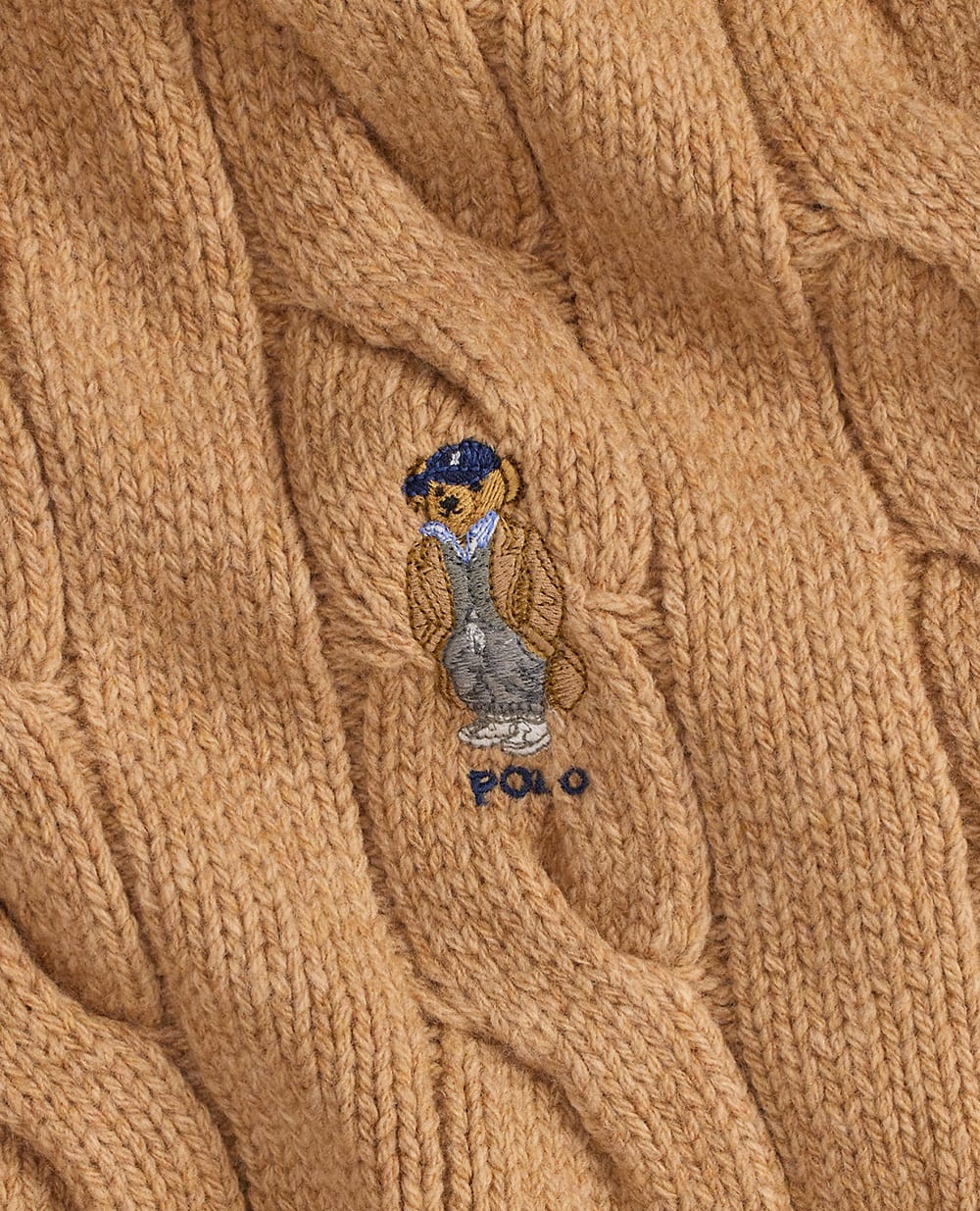 Шарф із мериносової вовни Polo Ralph Lauren 455981434003, коричневий колір • Купити в інтернет-магазині Kameron
