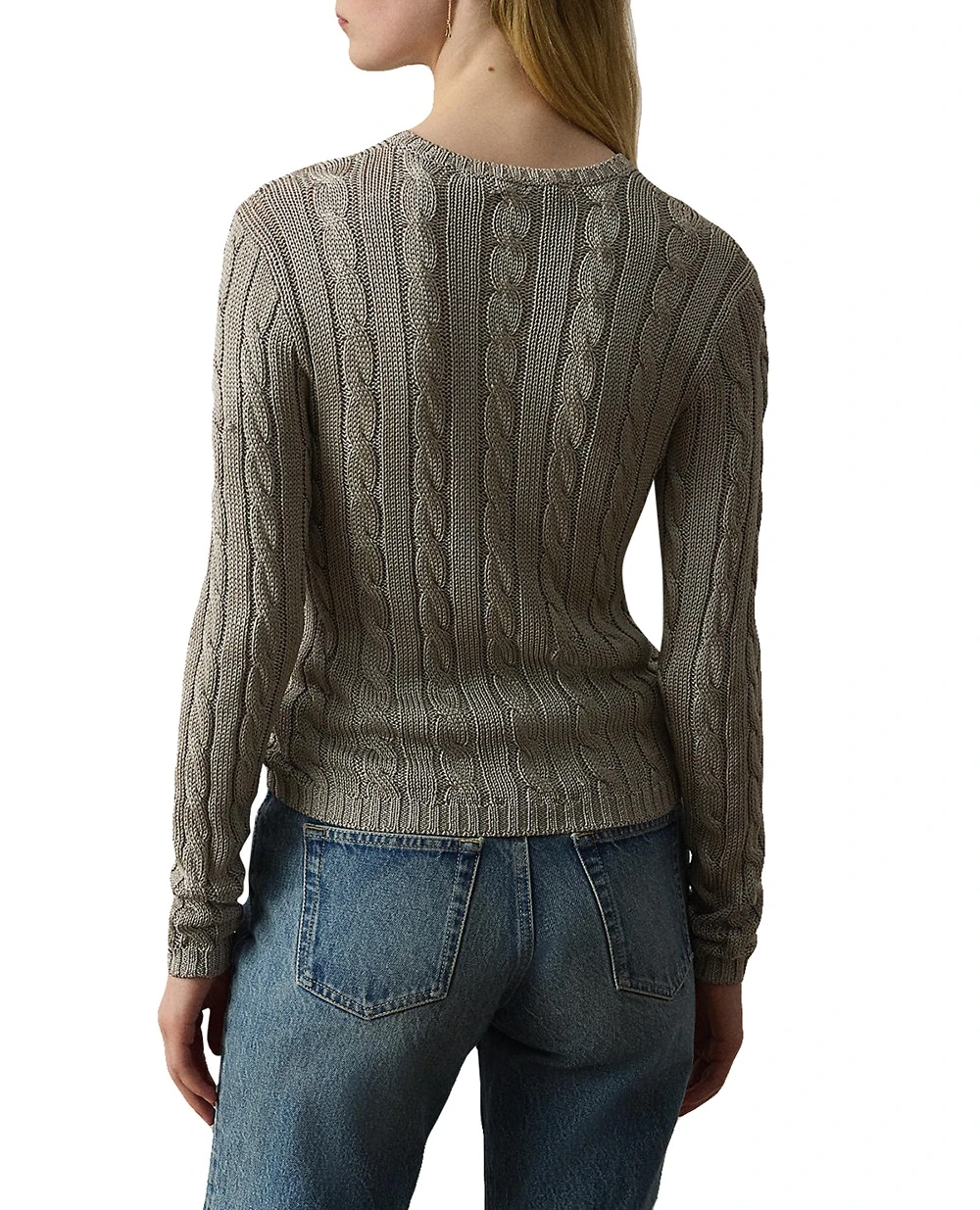 Свитер из шёлка Ralph Lauren Collection 290900054034, серый цвет • Купить в интернет-магазине Kameron