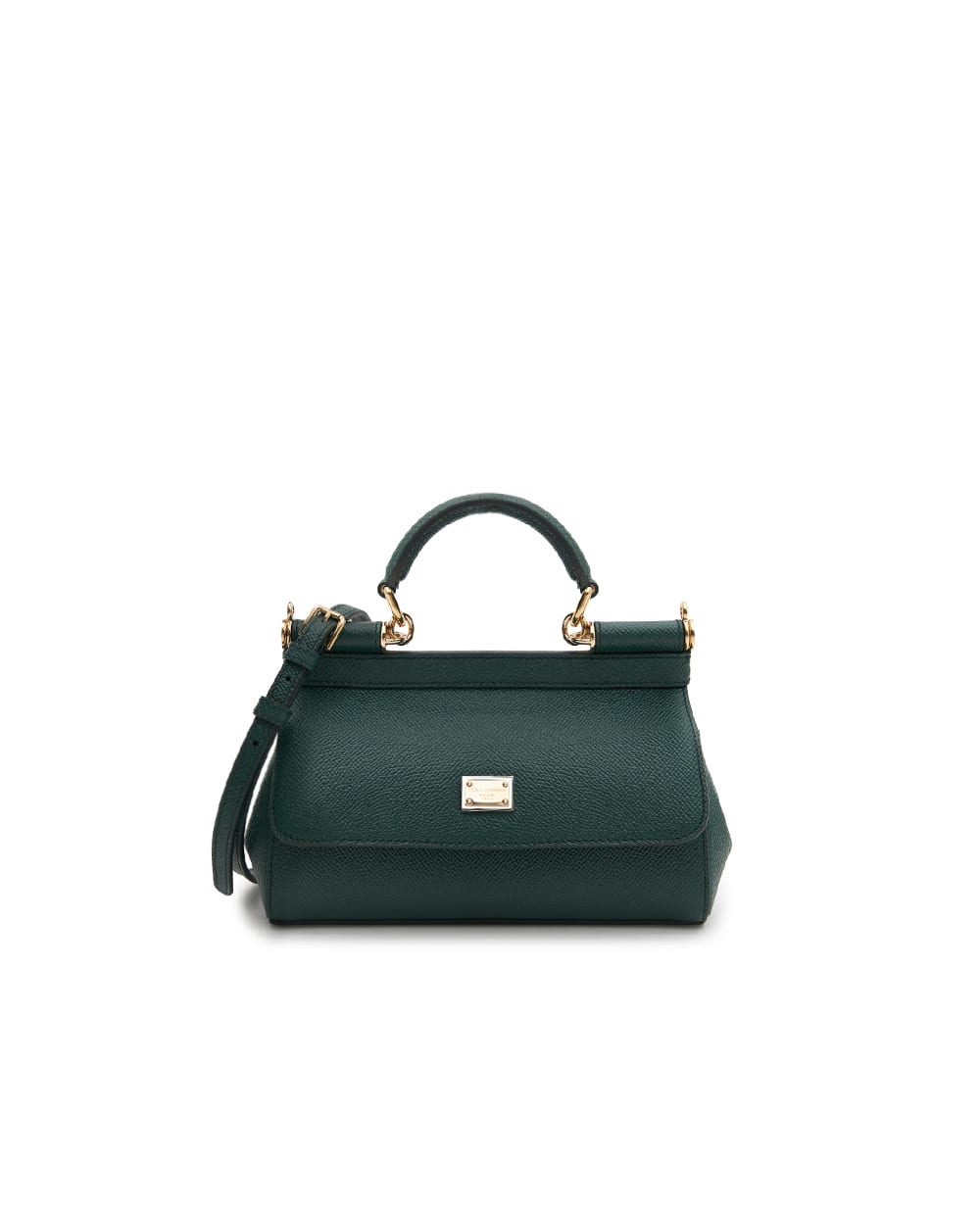 Кожаная сумка Sicily Small Dolce&Gabbana BB7116-B1001, зеленый цвет • Купить в интернет-магазине Kameron