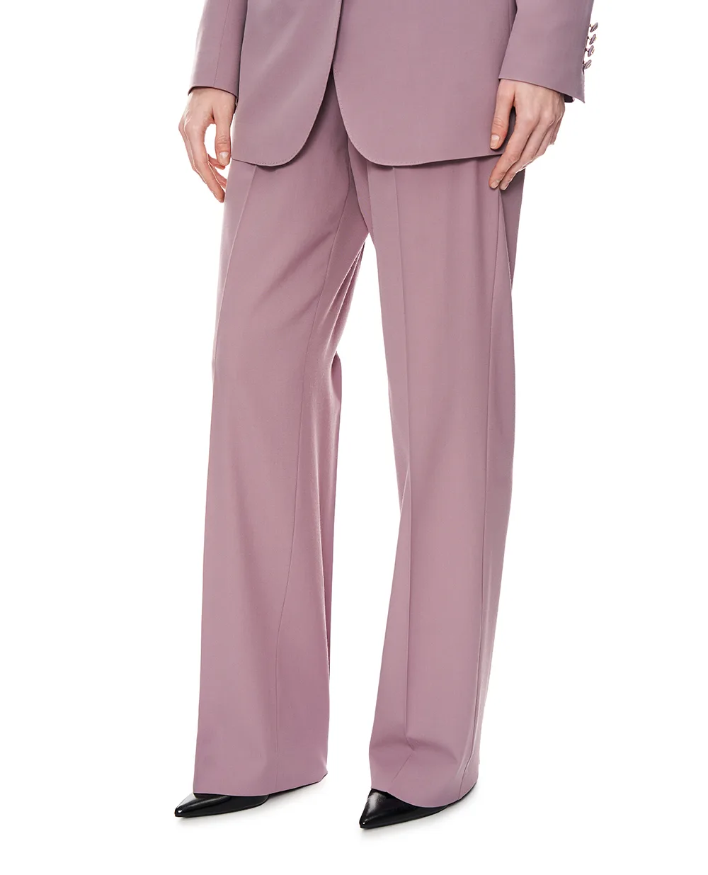 Брюки из шерсти Dolce&Gabbana FTDIHT-FUBGC, фиолетовый цвет • Купить в интернет-магазине Kameron