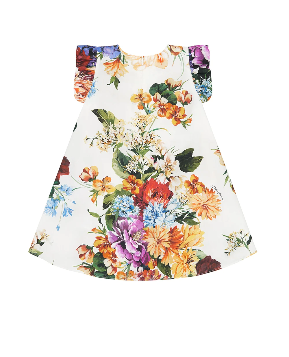 Детское платье Dolce&Gabbana Kids L53DW2-HS5TV-S, белый цвет • Купить в интернет-магазине Kameron