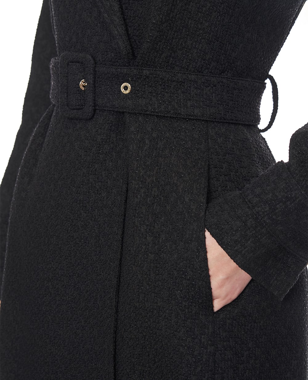 Тренч із твіда-вовни Dolce&Gabbana F0W3GT-HUMUA, чорний колір • Купити в інтернет-магазині Kameron