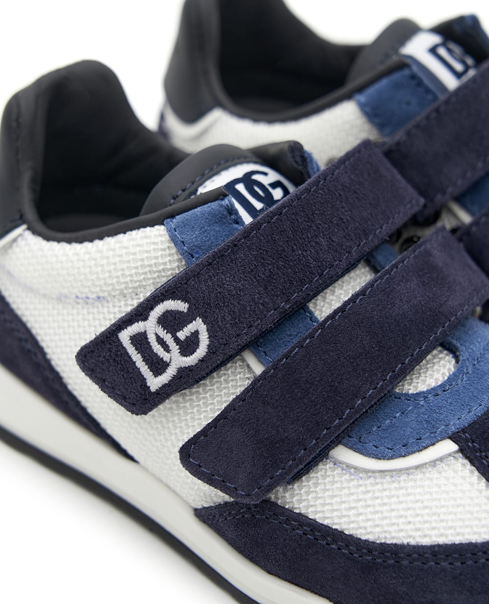 Дитячі кросівки DG Cushion з текстилю та замші Dolce&Gabbana Kids DN0229-AY128, синій колір • Купити в інтернет-магазині Kameron