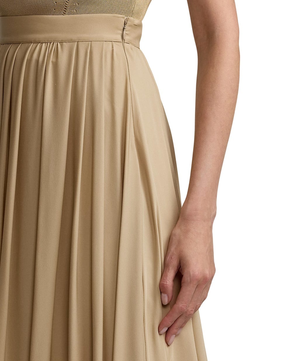 Шелковая юбка Ralph Lauren Collection 290966353001, бежевый цвет • Купить в интернет-магазине Kameron