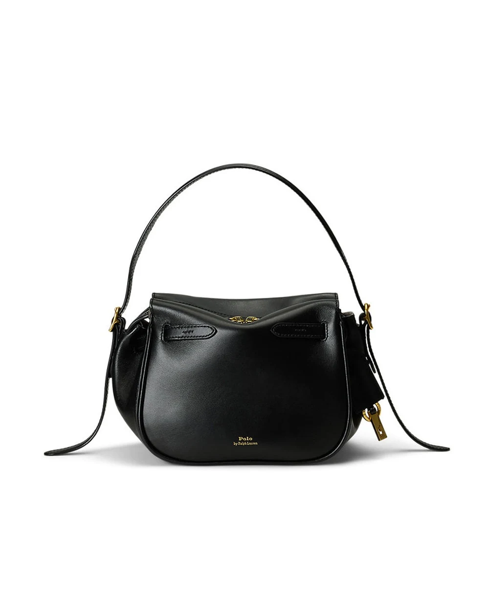 Кожаная мини-сумка Polo ID Polo Ralph Lauren 428955415001, черный цвет • Купить в интернет-магазине Kameron
