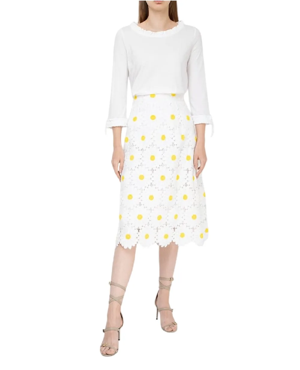 Юбка Dolce&Gabbana F4AHET-HLMHE, белый цвет • Купить в интернет-магазине Kameron