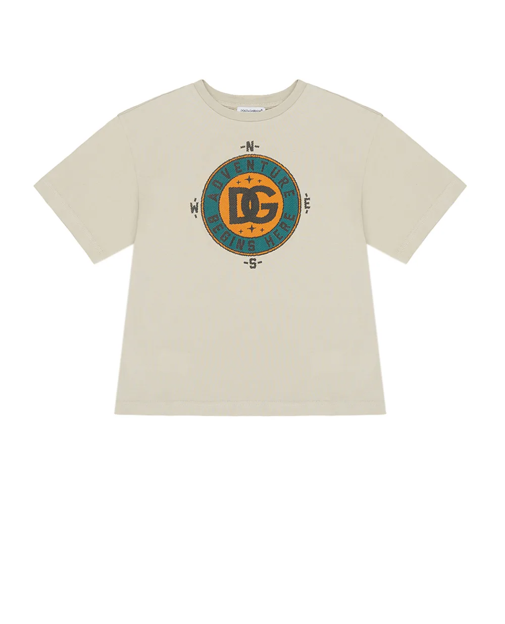 Дитяча футболка Dolce&Gabbana Kids L4JTHV-G7PIR-S, бежевий колір • Купити в інтернет-магазині Kameron