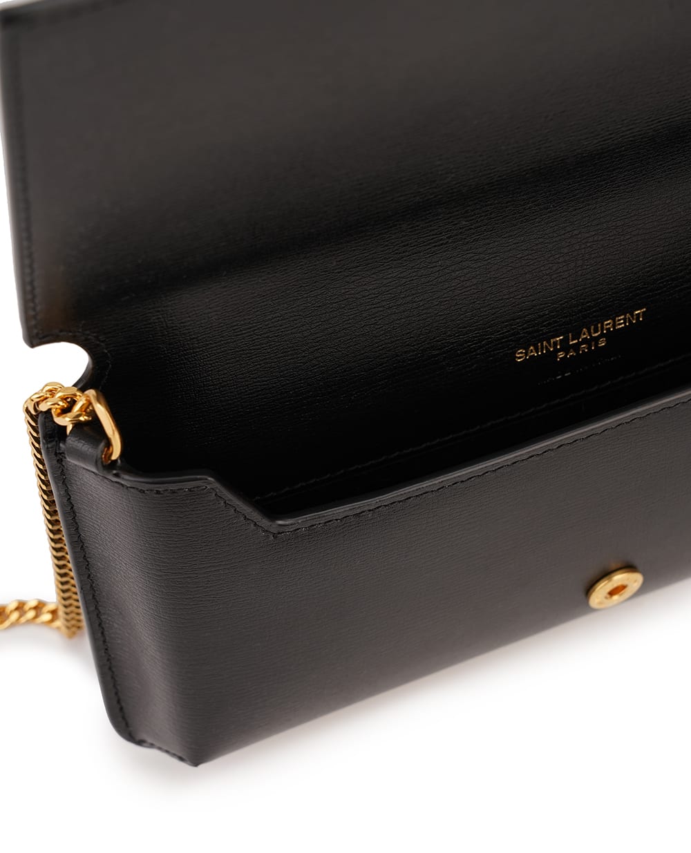 Шкіряна сумка Cassandre Phone Case Saint Laurent 820175-0U40J, чорний колір • Купити в інтернет-магазині Kameron