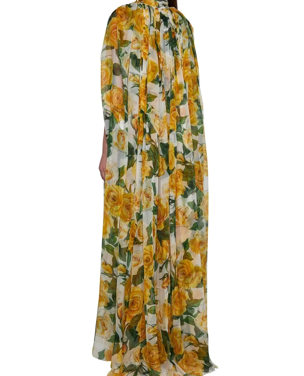 Шелковый кафтан Dolce&Gabbana F0P34T-IS1P2, желтый цвет • Купить в интернет-магазине Kameron