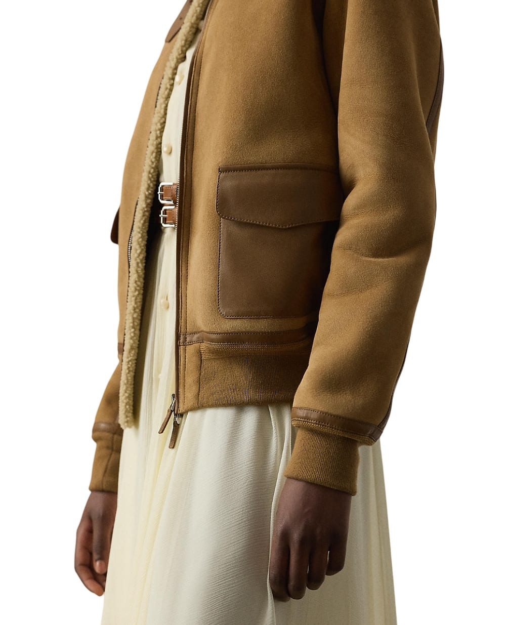 Дубленка Morrison из замши и овчины Ralph Lauren Collection 290P01983001, коричневый цвет • Купить в интернет-магазине Kameron