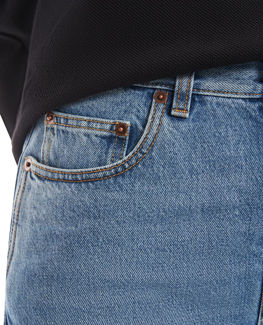 Джинси з ефектом потертості Saint Laurent 807142-Y11CH, блакитний колір • Купити в інтернет-магазині Kameron